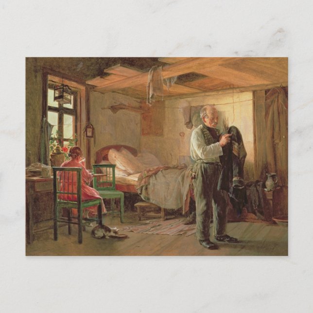 Morning in a Porter's Lodge, 1874 Postcard (Front)