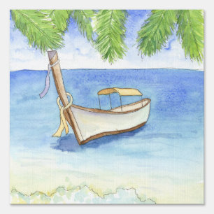 Morning in Bali Watercolor Sign