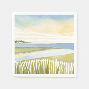 Morning in Chatham Cape Cod Watercolor Painting Napkins