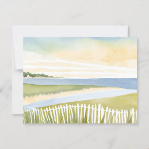 Morning in Chatham Cape Cod Watercolor Painting Postcard