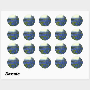 Morning in the Bluebonnets Classic Round Sticker