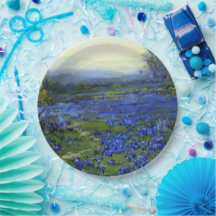 Morning in the Bluebonnets Paper Plates