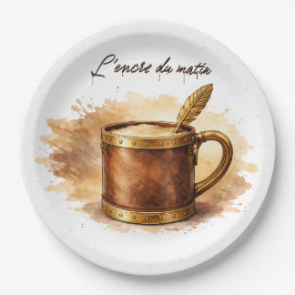 Morning Ink Cup Paper Plates