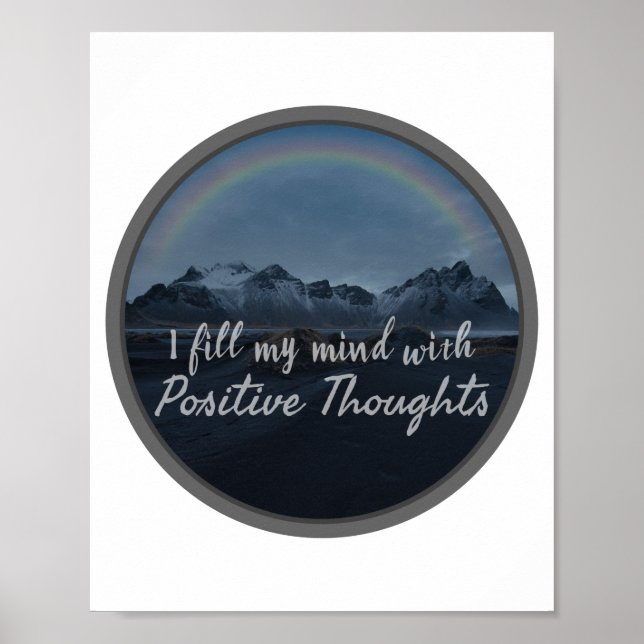 morning inspirational words for self acceptance poster (Front)