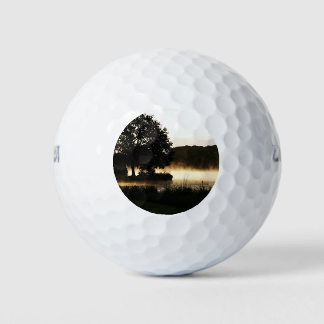 Morning Lake Scene wu gbcnm Golf Balls (Front)