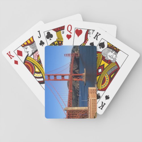 Morning light bathes the Golden Gate Bridge Poker Cards