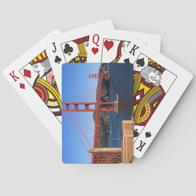 Morning light bathes the Golden Gate Bridge Poker Cards (Back)