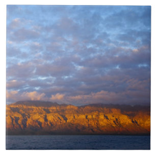 Morning light greets the Sierra de la Giganta Ceramic Tile