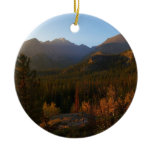 Morning Light on Rocky Mountains in Autumn Ceramic Ornament