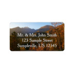 Morning Light on Rocky Mountains in Autumn Label