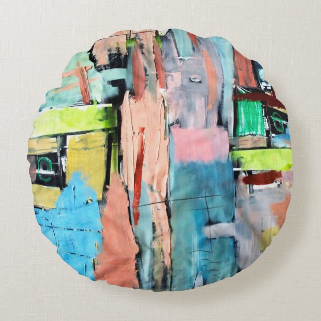Morning light round pillow (Front)