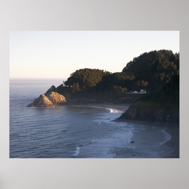 Morning Lighthouse View Poster (Front)