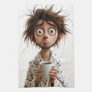 Morning Madness: Coffee First, Questions Later Kitchen Towel