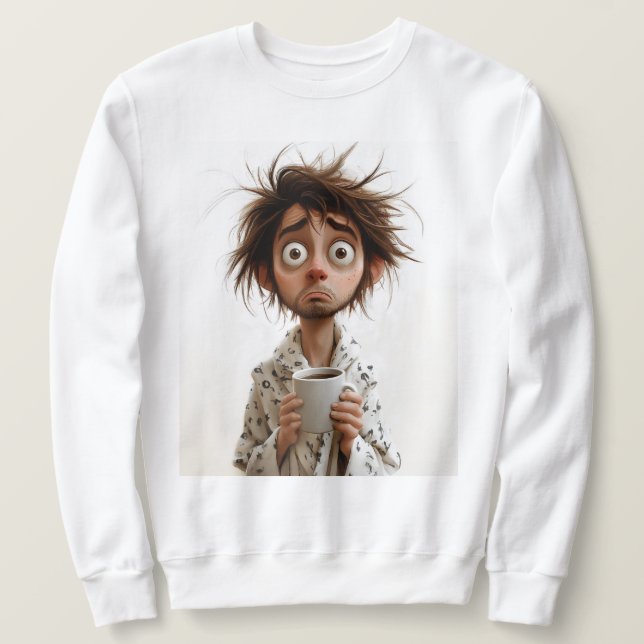 Morning Madness: Coffee First, Questions Later Sweatshirt (Design Front)