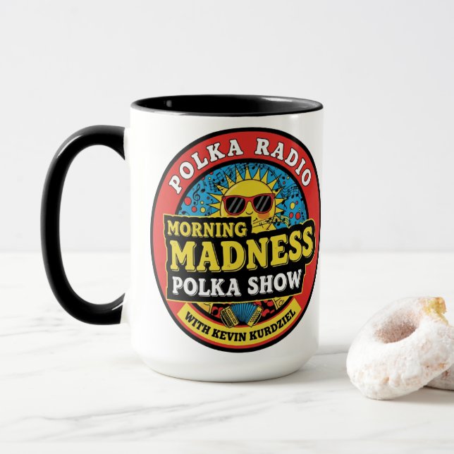 Morning Madness Polka Show Mug (With Donut)