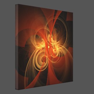 Morning Magic Abstract Art Wrapped Canvas Print
