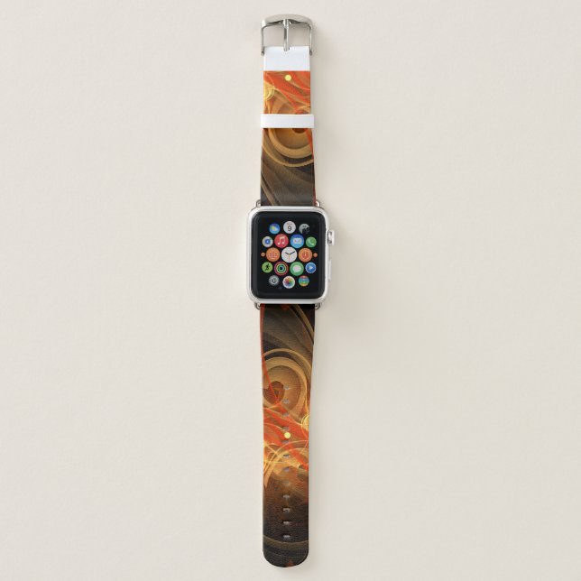 Morning Magic Modern Abstract Light Energy Art Apple Watch Band (Front)