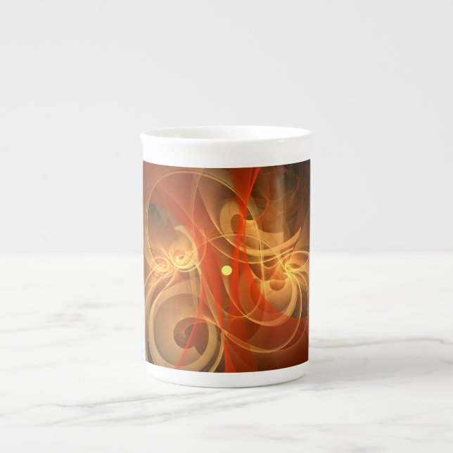 Morning Magic Modern Abstract Light Energy Art Bone China Mug (Front)