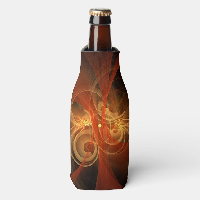 Morning Magic Modern Abstract Light Energy Art Bottle Cooler (Bottle Front)