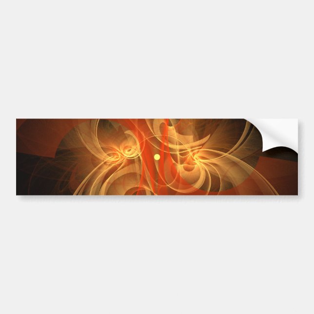 Morning Magic Modern Abstract Light Energy Art Bumper Sticker (Front)