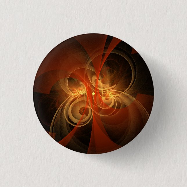 Morning Magic Modern Abstract Light Energy Art Button (Front)