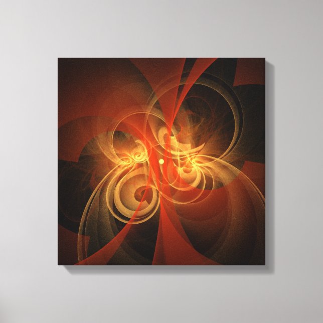 Morning Magic Modern Abstract Light Energy Art Canvas Print (Front)