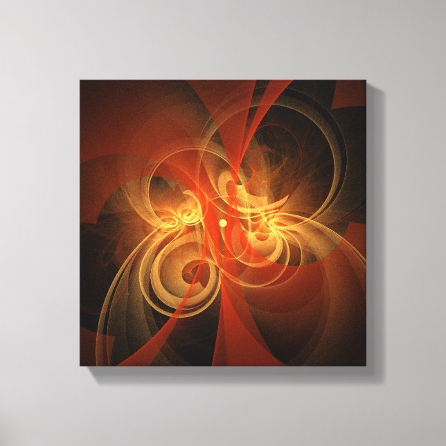 Morning Magic Modern Abstract Light Energy Art Canvas Print (Front)