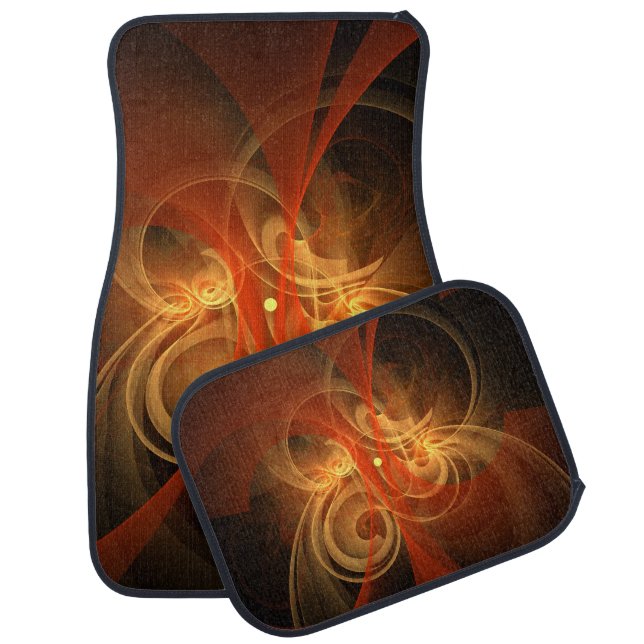 Morning Magic Modern Abstract Light Energy Art Car Mat (Set)