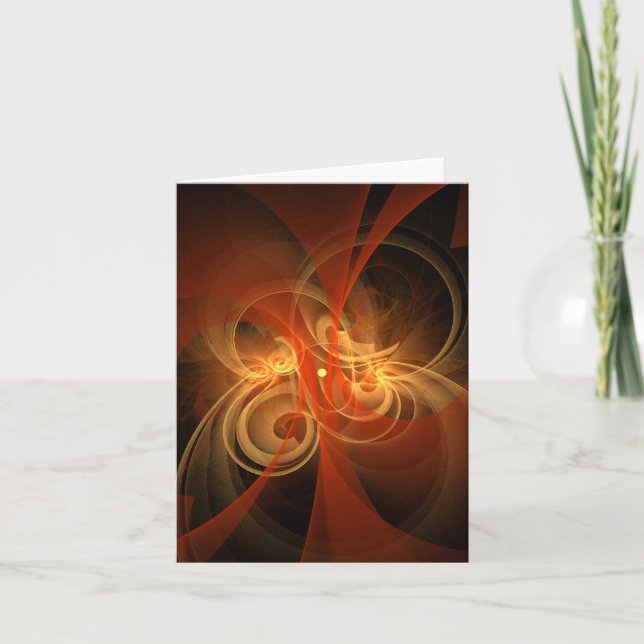 Morning Magic Modern Abstract Light Energy Art Card (Front)