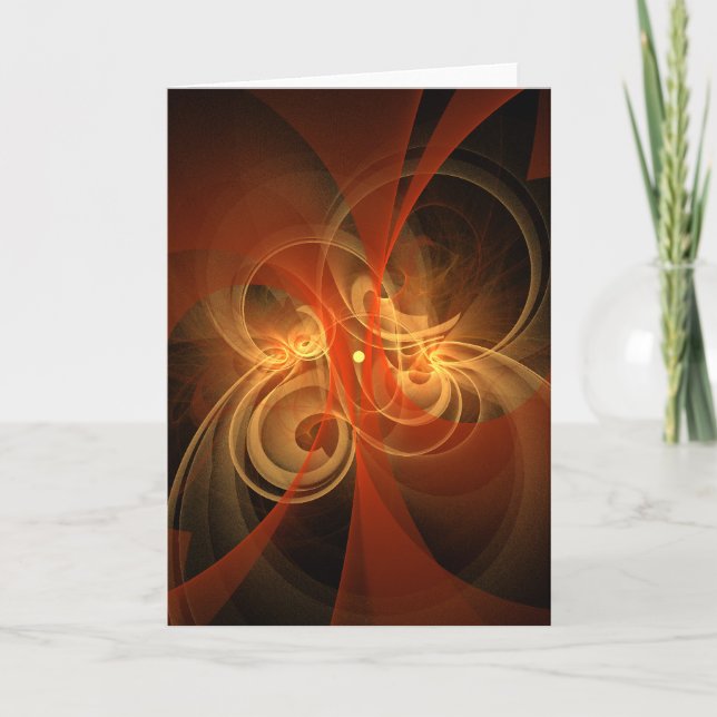 Morning Magic Modern Abstract Light Energy Art Card (Front)