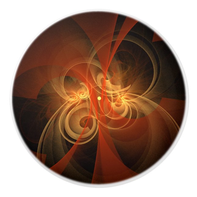 Morning Magic Modern Abstract Light Energy Art Ceramic Knob (Front)