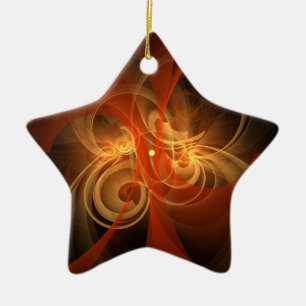 Morning Magic Modern Abstract Light Energy Art Ceramic Ornament
