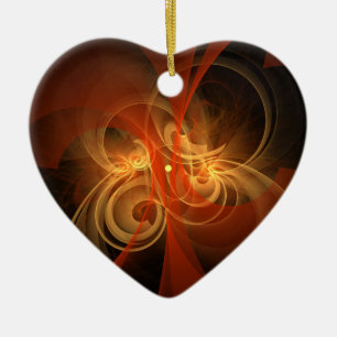 Morning Magic Modern Abstract Light Energy Art Ceramic Ornament