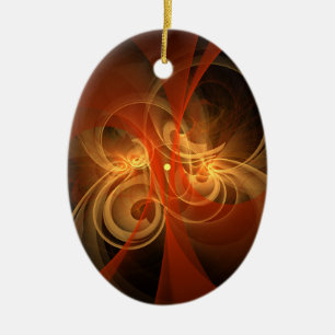 Morning Magic Modern Abstract Light Energy Art Ceramic Ornament