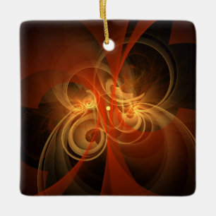 Morning Magic Modern Abstract Light Energy Art Ceramic Ornament