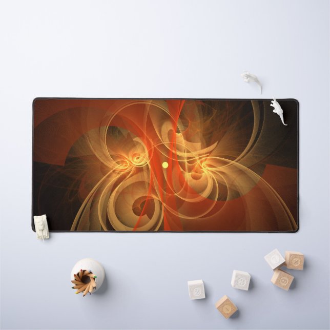 Morning Magic Modern Abstract Light Energy Art Desk Mat (Kids Table)