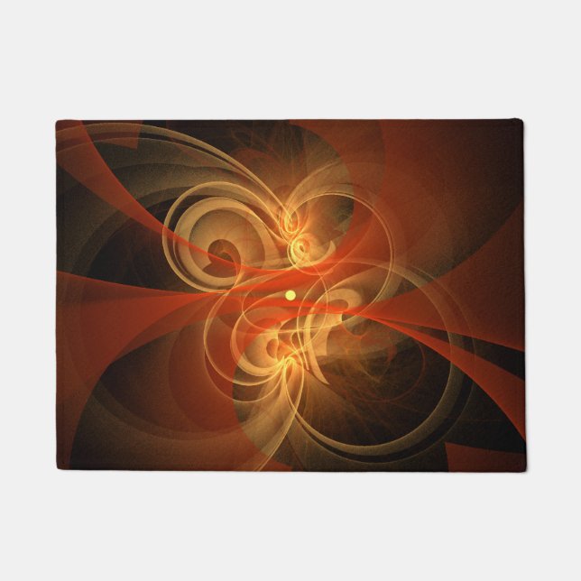 Morning Magic Modern Abstract Light Energy Art Doormat (Front)