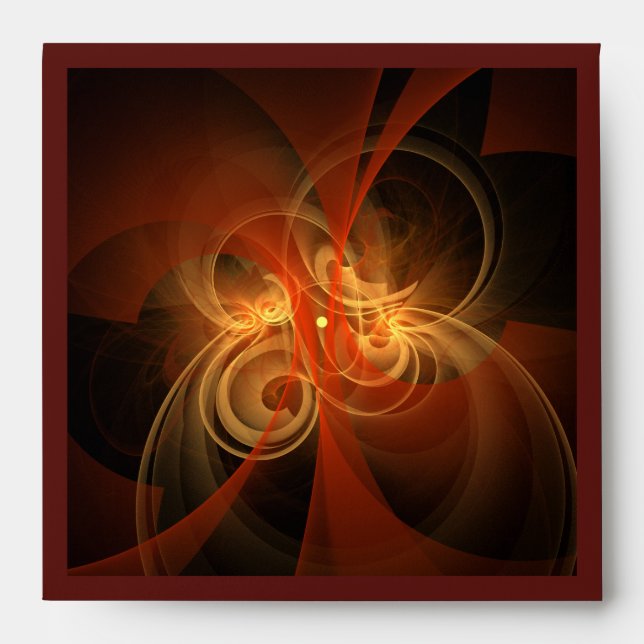Morning Magic Modern Abstract Light Energy Art Envelope (Front)