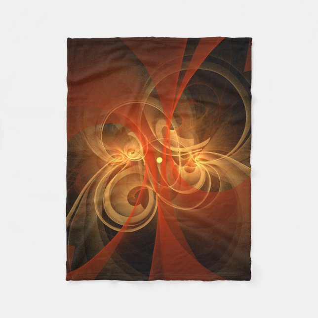 Morning Magic Modern Abstract Light Energy Art Fleece Blanket (Front)