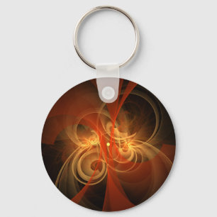 Morning Magic Modern Abstract Light Energy Art Keychain