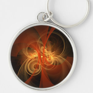 Morning Magic Modern Abstract Light Energy Art Keychain