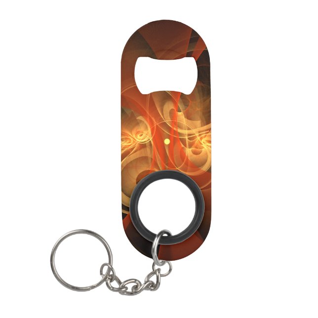 Morning Magic Modern Abstract Light Energy Art Keychain Bottle Opener (Front)