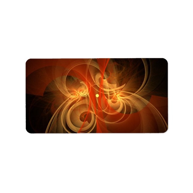 Morning Magic Modern Abstract Light Energy Art Label (Front)