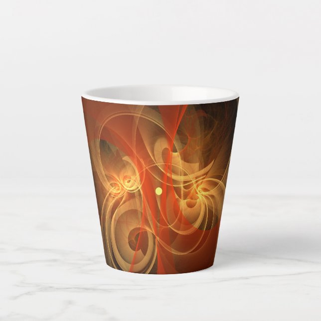 Morning Magic Modern Abstract Light Energy Art Latte Mug (Front)
