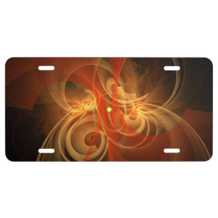 Morning Magic Modern Abstract Light Energy Art License Plate