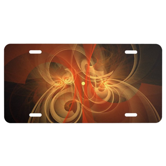 Morning Magic Modern Abstract Light Energy Art License Plate (Front)