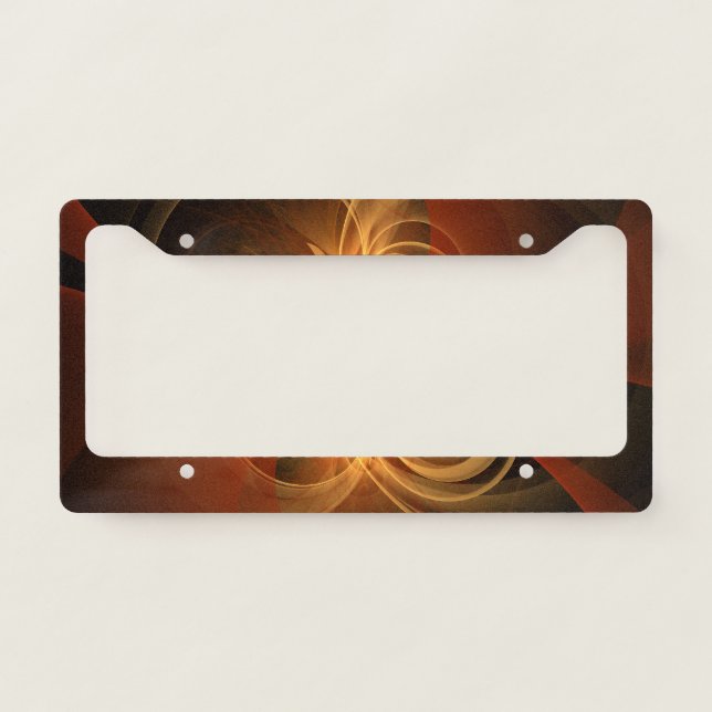 Morning Magic Modern Abstract Light Energy Art License Plate Frame (Front)