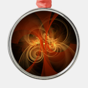 Morning Magic Modern Abstract Light Energy Art Metal Ornament