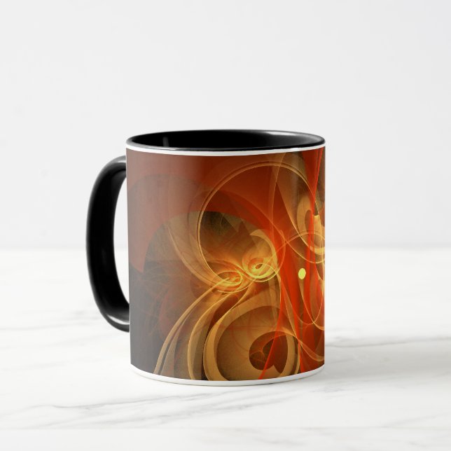 Morning Magic Modern Abstract Light Energy Art Mug (Front Left)