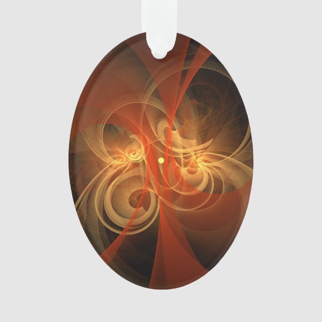 Morning Magic Modern Abstract Light Energy Art Ornament (Front)